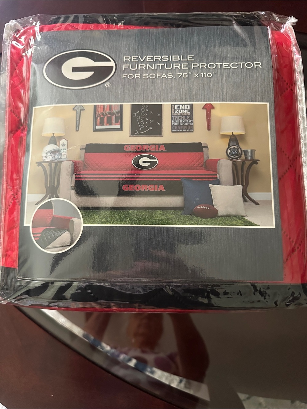 Reversible Red Furniture Protector Cover